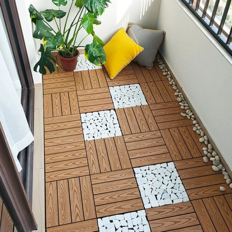 Hot Sale 300X300mm PE Material Anti-UV DIY Composite Wood Deck WPC Outdoor Flooring for Garden Floor