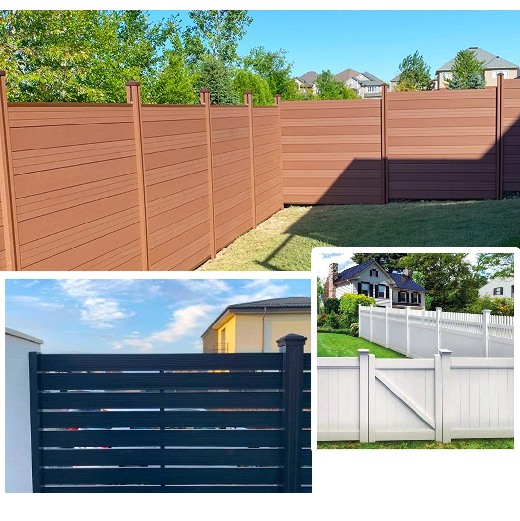 Rongke Chinese Manufacturers Supply Durable WPC Composite Fence Panel Outdoor Garden Gate House Door Fencing