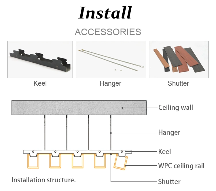 Co-Extrusion Wooden Square Indoor Partition WPC Partition Timber Wood Tube