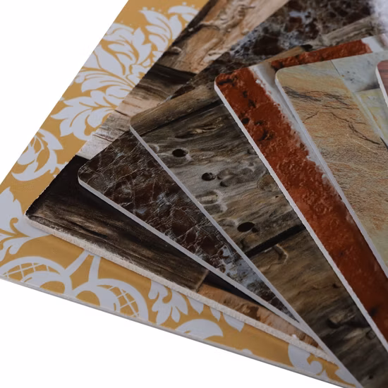 光沢のある装飾壁パネル PVC UV 大理石パネル、硬質 UV パネル